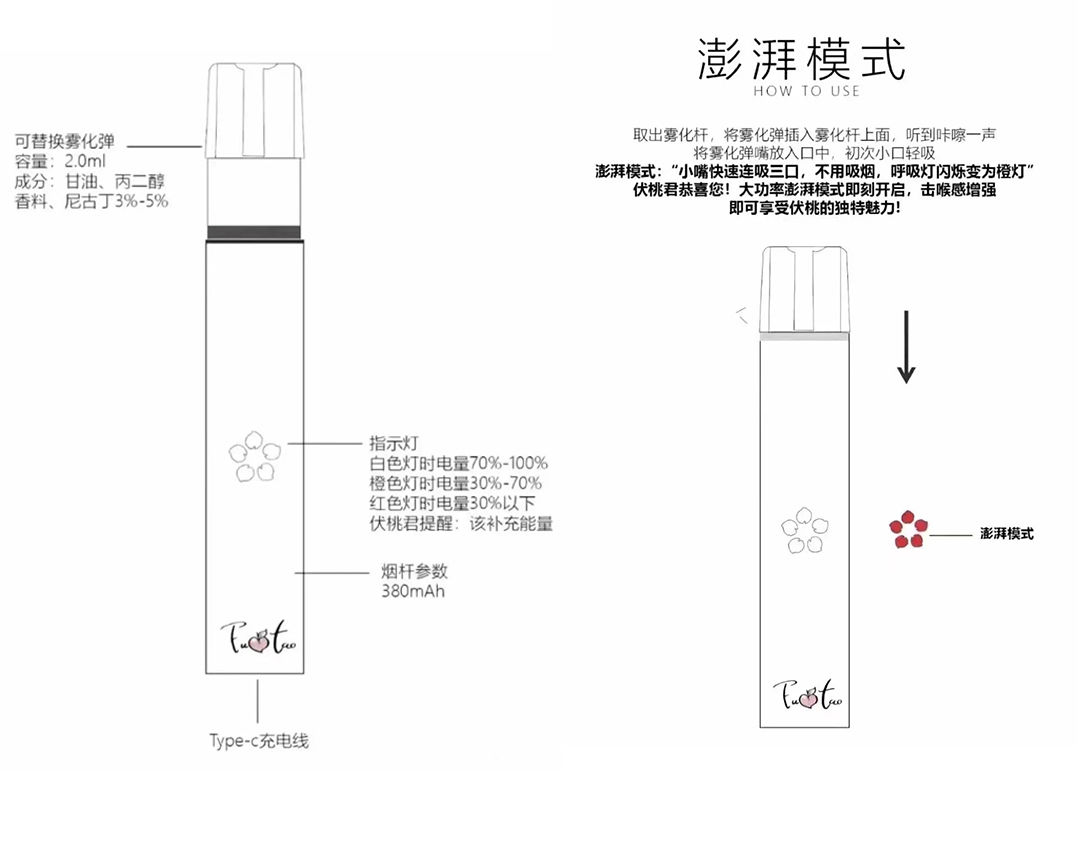 伏桃电子烟-如何开启澎湃模式-大烟雾模式-电子烟网|悦客|悦刻RELX|柚子yooz|小野|绿萝|非我JVE|福禄flow|魔笛MOTI|火器ammo|