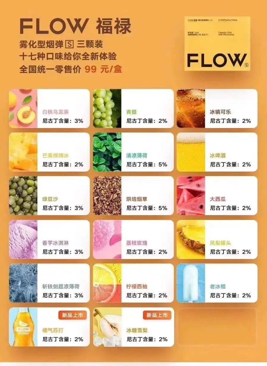 FLOW福禄电子烟怎么样？烟弹都有哪些口味？